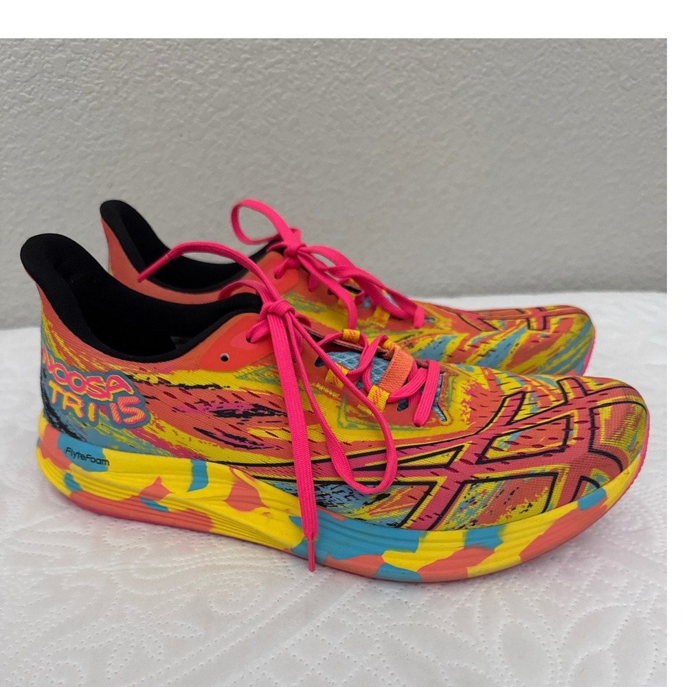 ASICS Men's Noosa TRI 15 Running Shoes Aquarium/Vibrant Yellow Size 10